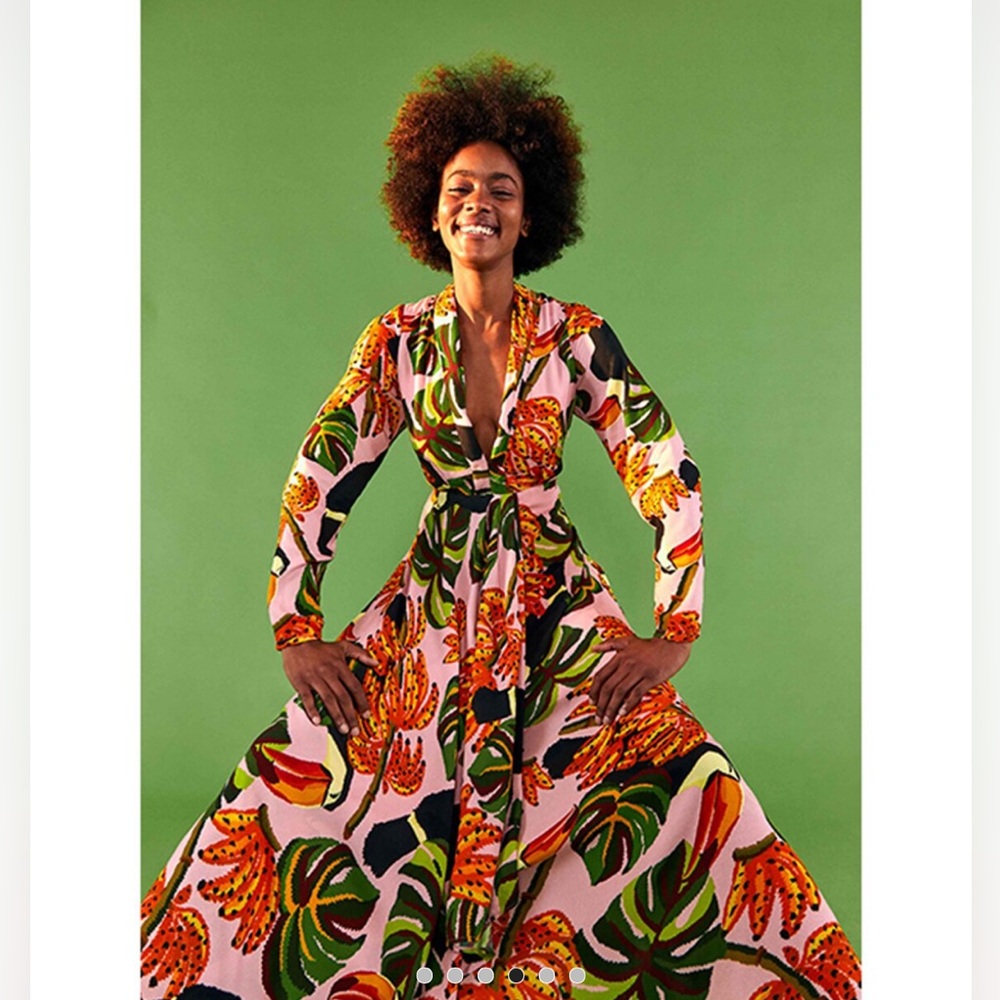 NWT FARM  Rio Pink Toucananas Maxi Dress